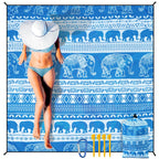 Aisparky Beach Blanket Waterproof Sandproof, Oversized Large Beach Mat 79 X 83/120X108 For 1-8 Adults, Quick Drying&Compact&Ligh
