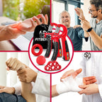 Fitbeast Hand Grip Strengthener Set Dual Counting Hand Grippers, Grip Ball, Grip Ring & Finger Stretch Band For Improved Grip &