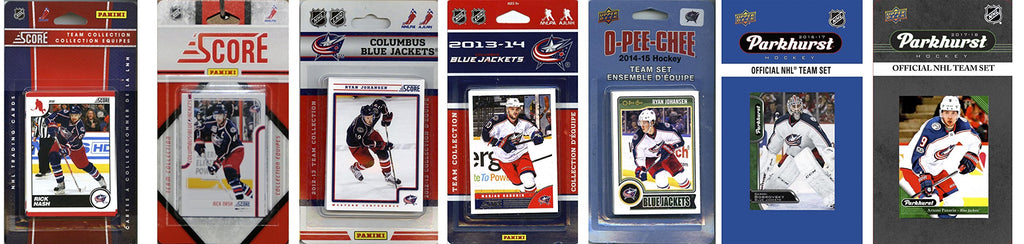 Nhl Columbus Blue Jackets 7 Different Licensed Trading Card Team Sets
