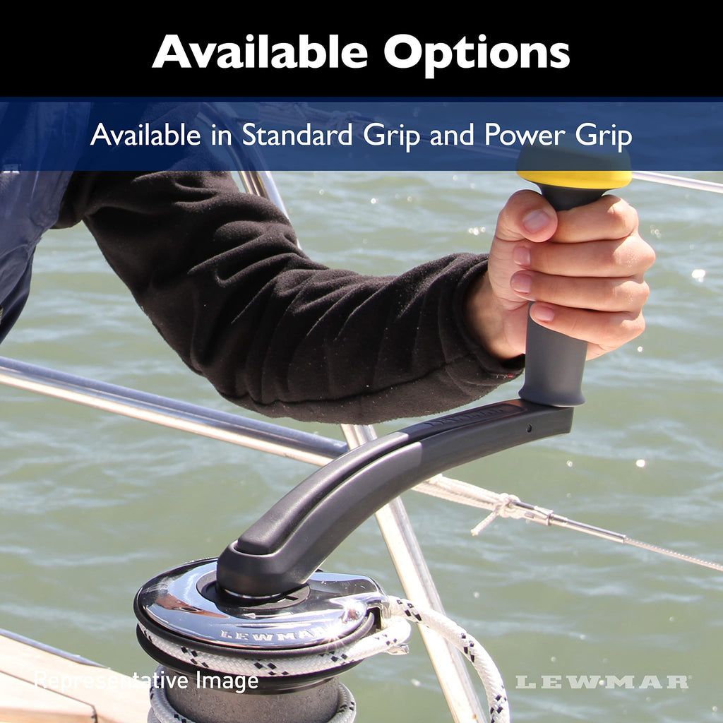 Lewmar 8'' Single Grip Winch Handle, Locking, Red With Black Grip - Lightweight, Chip-Resistant Gelcoat, Strong Composite Design
