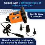 Wow Sports Electric Air Inflator, Air Pumps For Inflatables, Towables And Others, Comes With Dc Power Adapter And Cord, 1.0 Psi