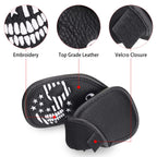 Caiobob Mytag Golf Iron Head Cover Wedge Headcover Set Black Synthetic Leather Skull Skeleton Irons Protector (10Pcs Iron Set(3,