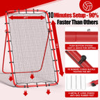 Volleyball Rebounder Net 7x4 Ft, 5-Angle Adjustable Rebounder Net for Practicing Digging, Setting, Spiking, Bounce Back Training
