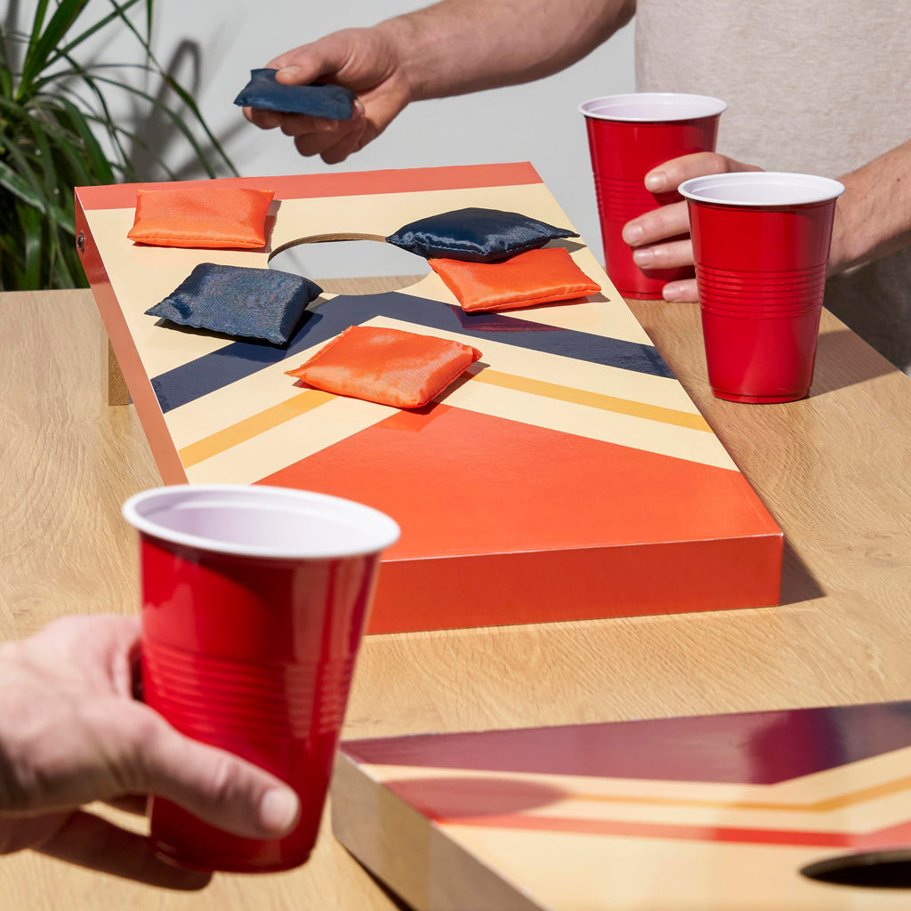 Foster & Rye Indoor Mini Cornhole Set Tabletop Bean Bag Toss Game - Portable Cornhole Set For Home, Office Or Travel - 20 Inch B
