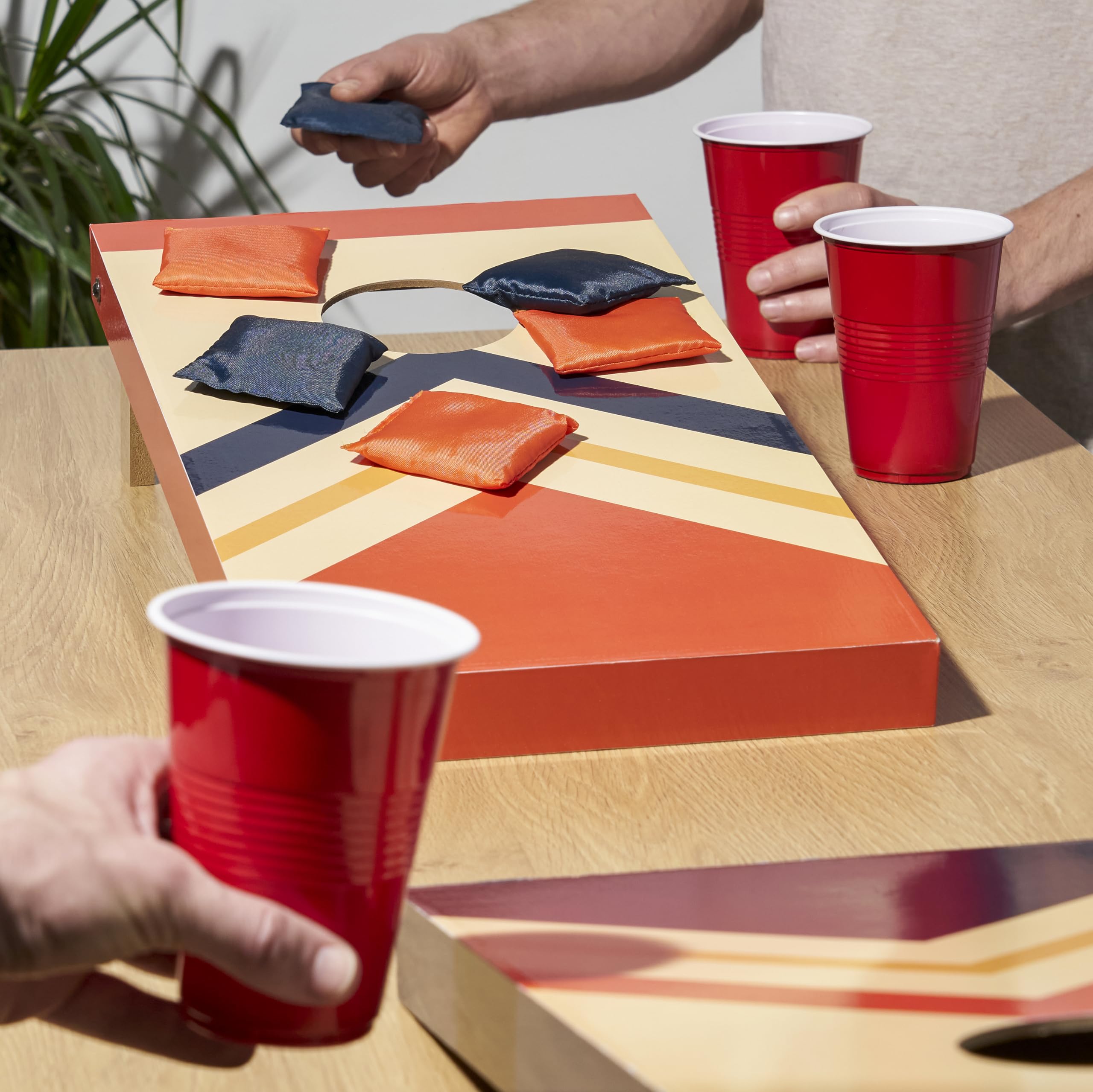 Foster & Rye Indoor Mini Cornhole Set Tabletop Bean Bag Toss Game - Portable Cornhole Set For Home, Office Or Travel - 20 Inch B