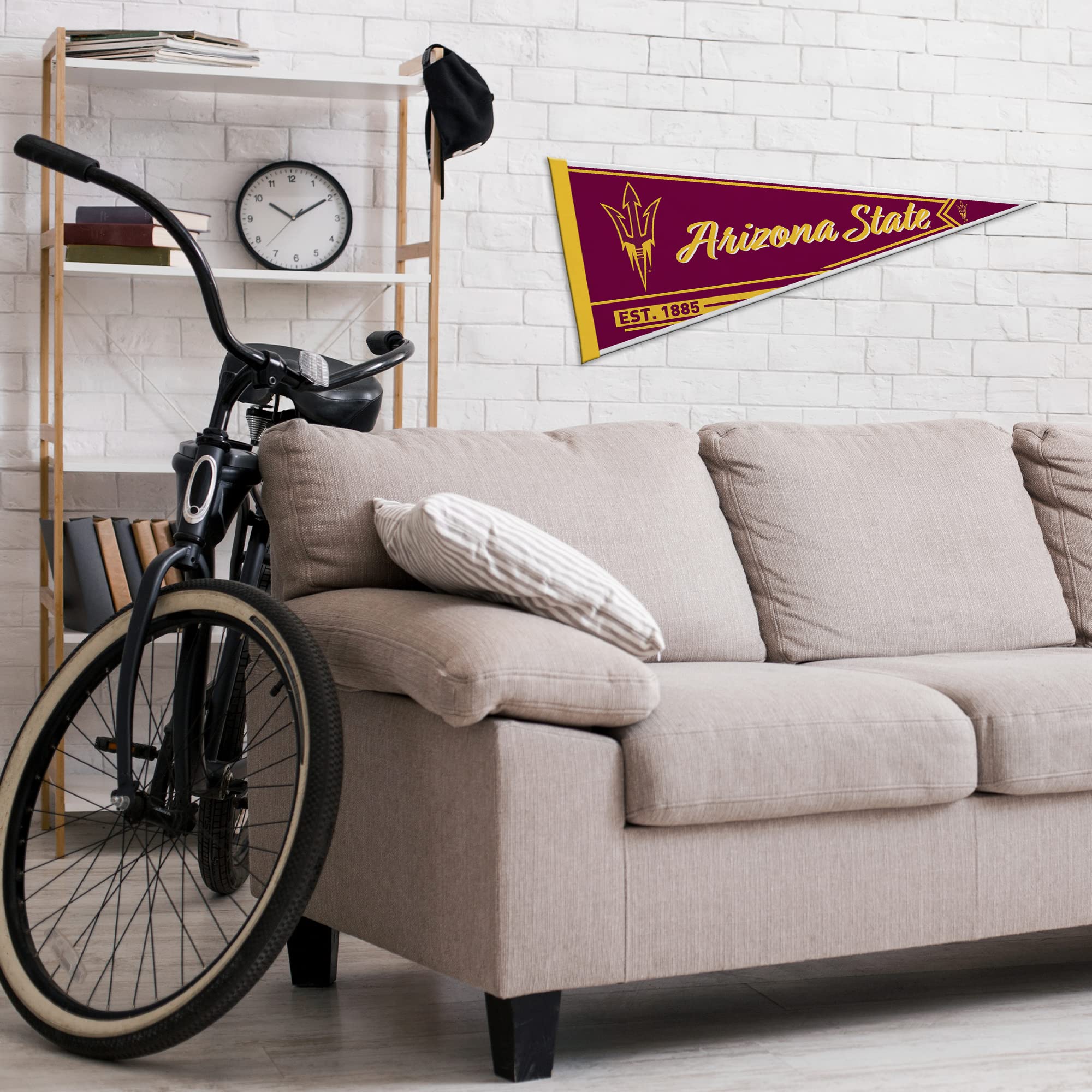 Rico Industries Ncaa Arizona State Sun Devils - Asu Classic 12'' X 30'' Felt Wall D  Cor Pennant - Great For Home/Bed Room/Man C