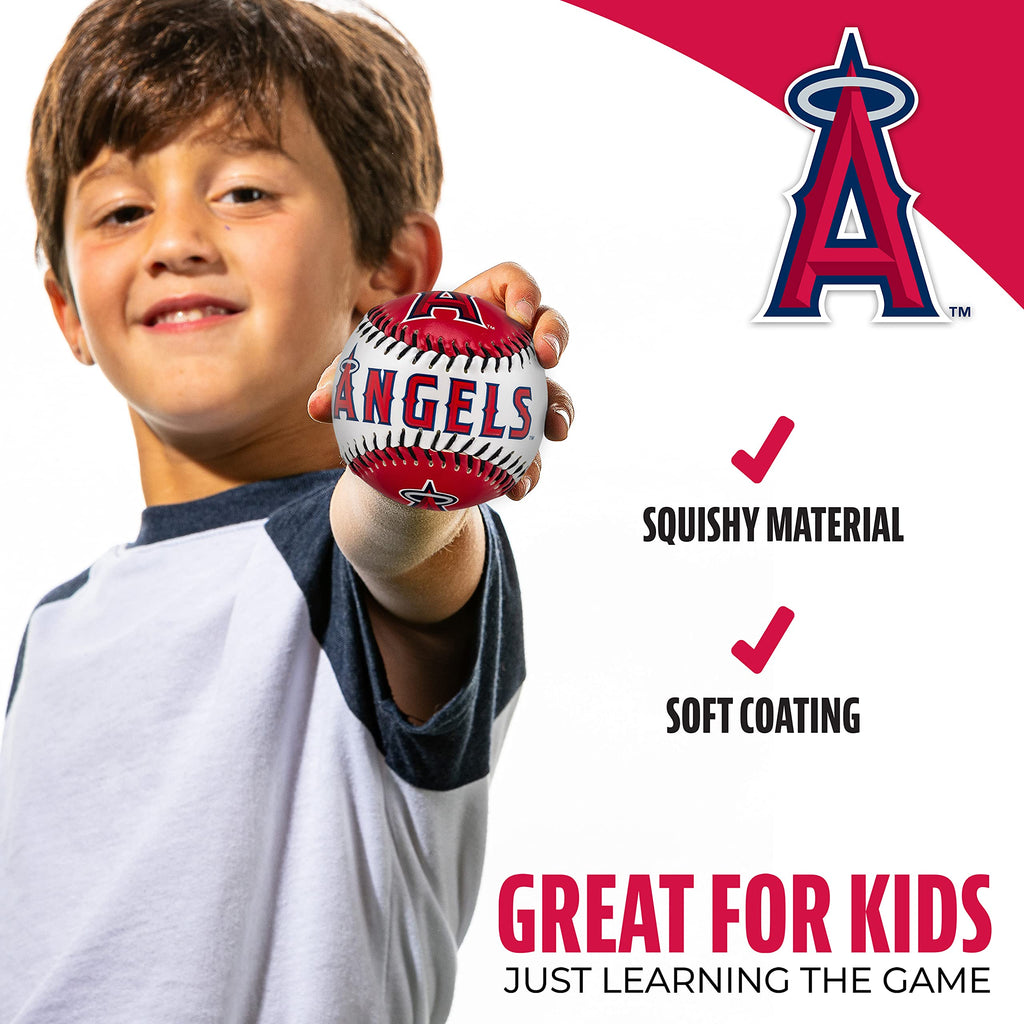 Franklin Sports Los Angeles Angels Mlb Team Baseball - Mlb Team Logo Soft Baseballs - Toy Baseball For Kids - Great Decoration F