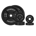 CAP Barbell 150 LB Classic Olympic 2-Inch Cast Iron Weight Plate Set | Black