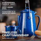 Coletti Classic Camping Kettle - Tea And Camp Kettle, No Aluminum Or Plastic, Ideal For Boiling Water (Blue)