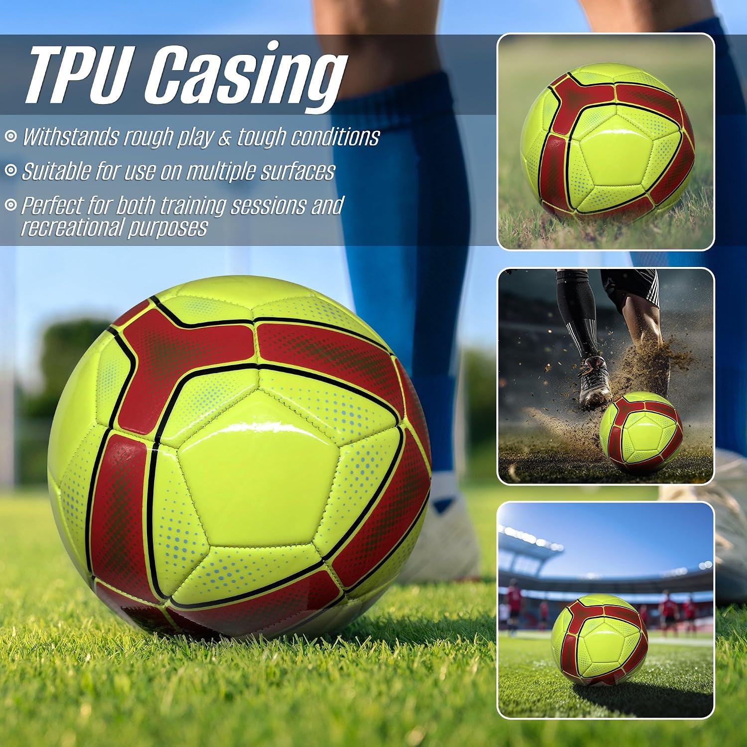 Vizari Sports Cordoba USA Soccer Balls – Neon Yellow