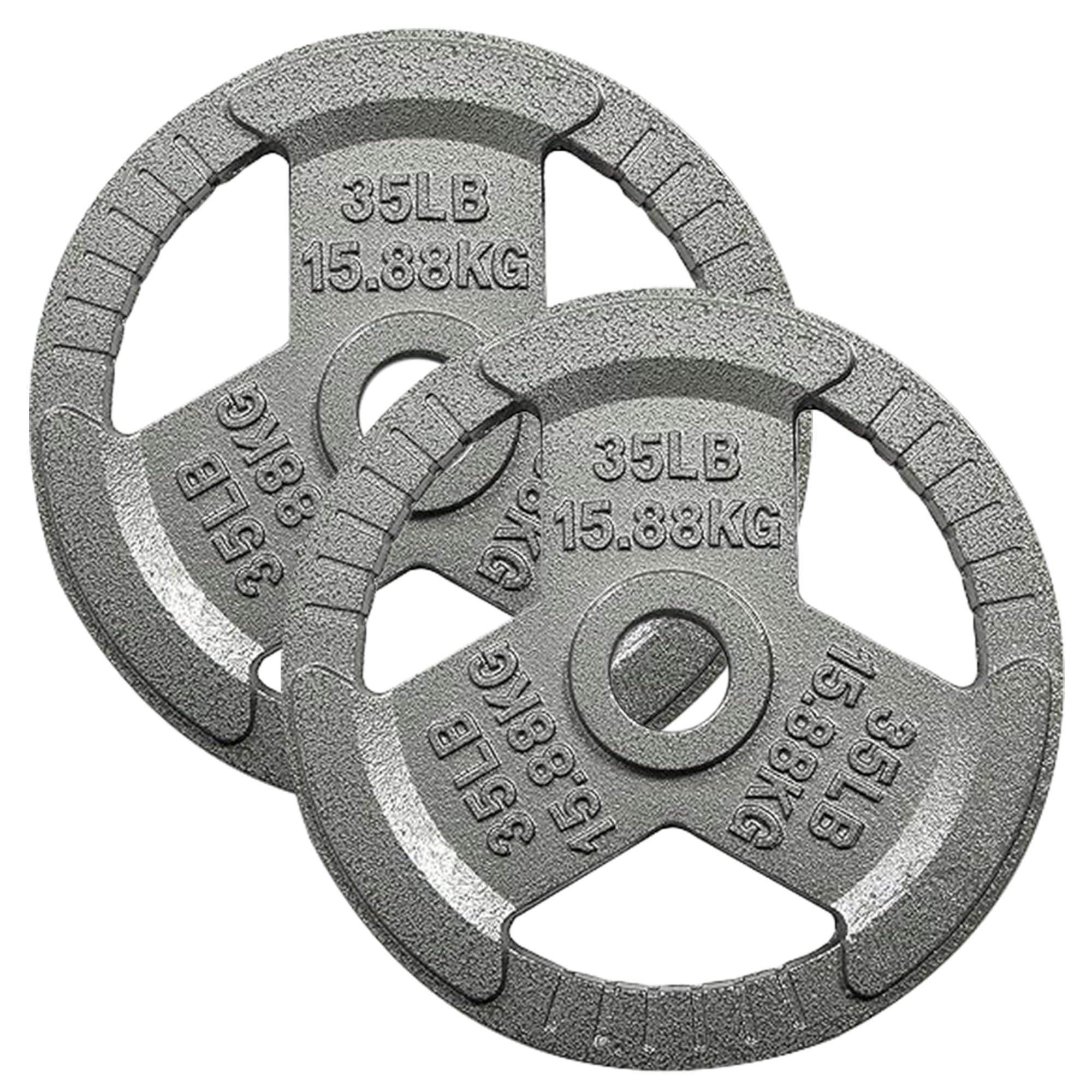 Fitvids Olympic 2-Inch Cast Iron Plate Weight Plate for Strength Training and Weightlifting  10-Pound
