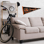Rico Industries Nfl Football Cincinnati Bengals Classic 12'' X 30'' Felt Wall D  Cor Pennant - Great For Home/Bed Room/Man Cave