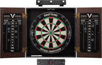 Viper By Gld Products Stadium Cabinet & Shot King Sisal/Bristle Dartboard Ready-To-Play Bundle: Elite Set (Shot King Dartboard, 