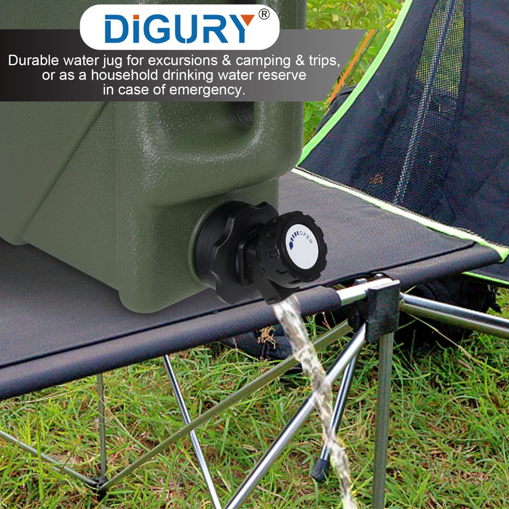 Digury Camping Water Jug - 2.6 Gallon Bpa Free Water Storage With Spigot, No Leakage Portable Emergency Tank Canteens For Outdoo