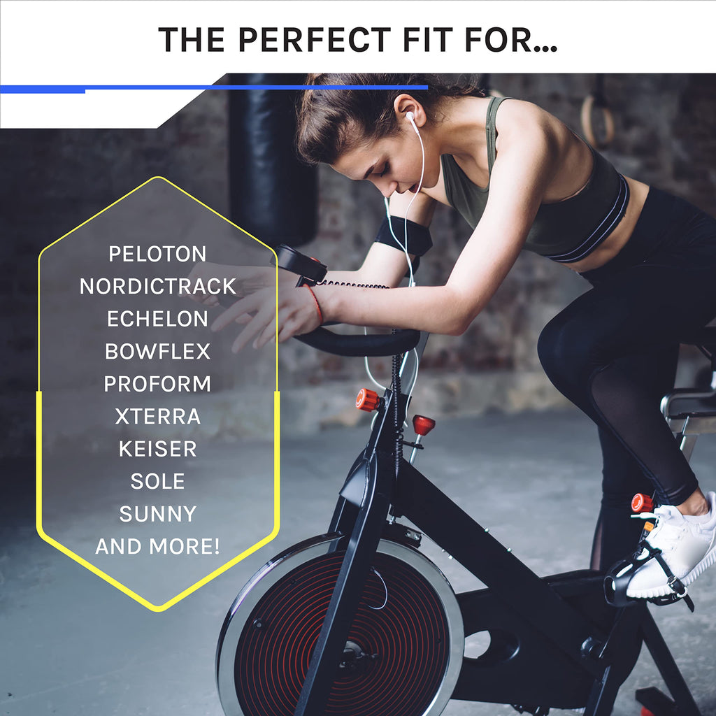 Domain Cycling Gel Bike Seat Cushion- Secure Peloton Fit For Smooth Stable Rides- Non-Slip Bicycle, Padded Bike Seat Cover For E
