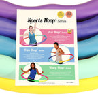 Sports Hoop Weighted Hula Hoop, Acu Hoop 5L - 4.9 Lb Large, Weight Loss Fitness Workout With Ridges. (Rainbow Colors)