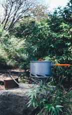 Fire-Maple Feast Heat Exchanger Set | Compact Camping Cooking Set | Nested Design | Contain With A Pot, Kettle And Non-Stick Fry