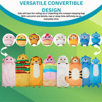 Nap Buddy Sleeping Bag For Kids, Convertible Sleeping Bag For Boys And Girls, Oeko Tex Certified, Travel Sleeper For Children, I