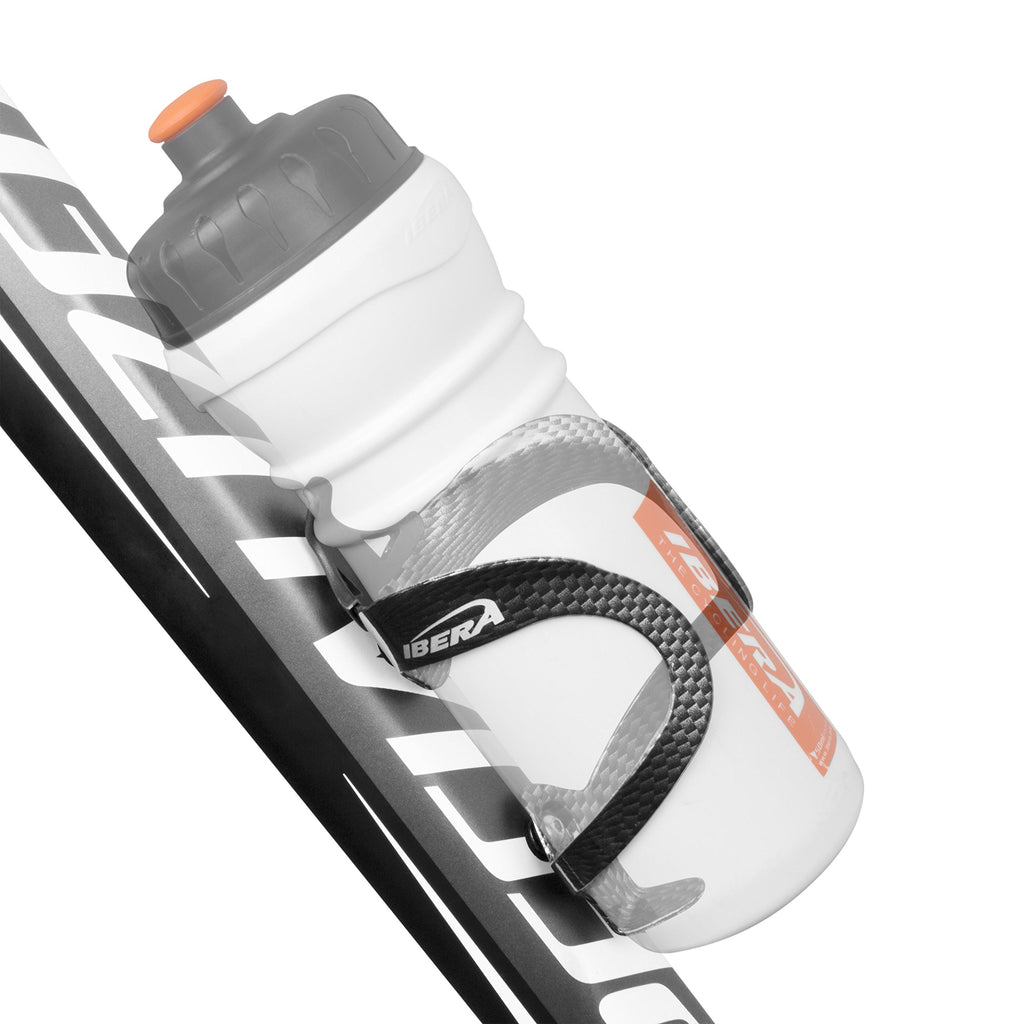 Ibera Bicycle Lightweight Aluminum Water Bottle Cage, Carbon Pattern
