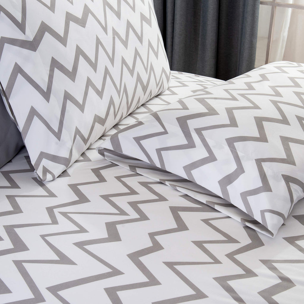 Elegant Comfort Luxury Soft Bed Sheets Chevron Pattern 1500 Thread Count Percale Egyptian Quality Softness Wrinkle And Fade Resi