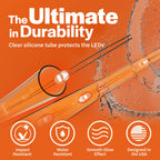 Brightz Wheelbrightz 2-Pack Bike Wheel Lights, Orange - Led Bike Lights For Tires - Bike Lighting Parts & Accessories - Outdoor