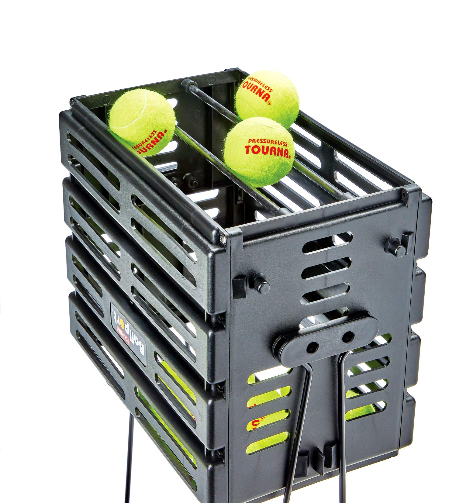 Tourna Ballport Tennis Ball Hopper Holds 80 Balls Durable And Lightweight - Black