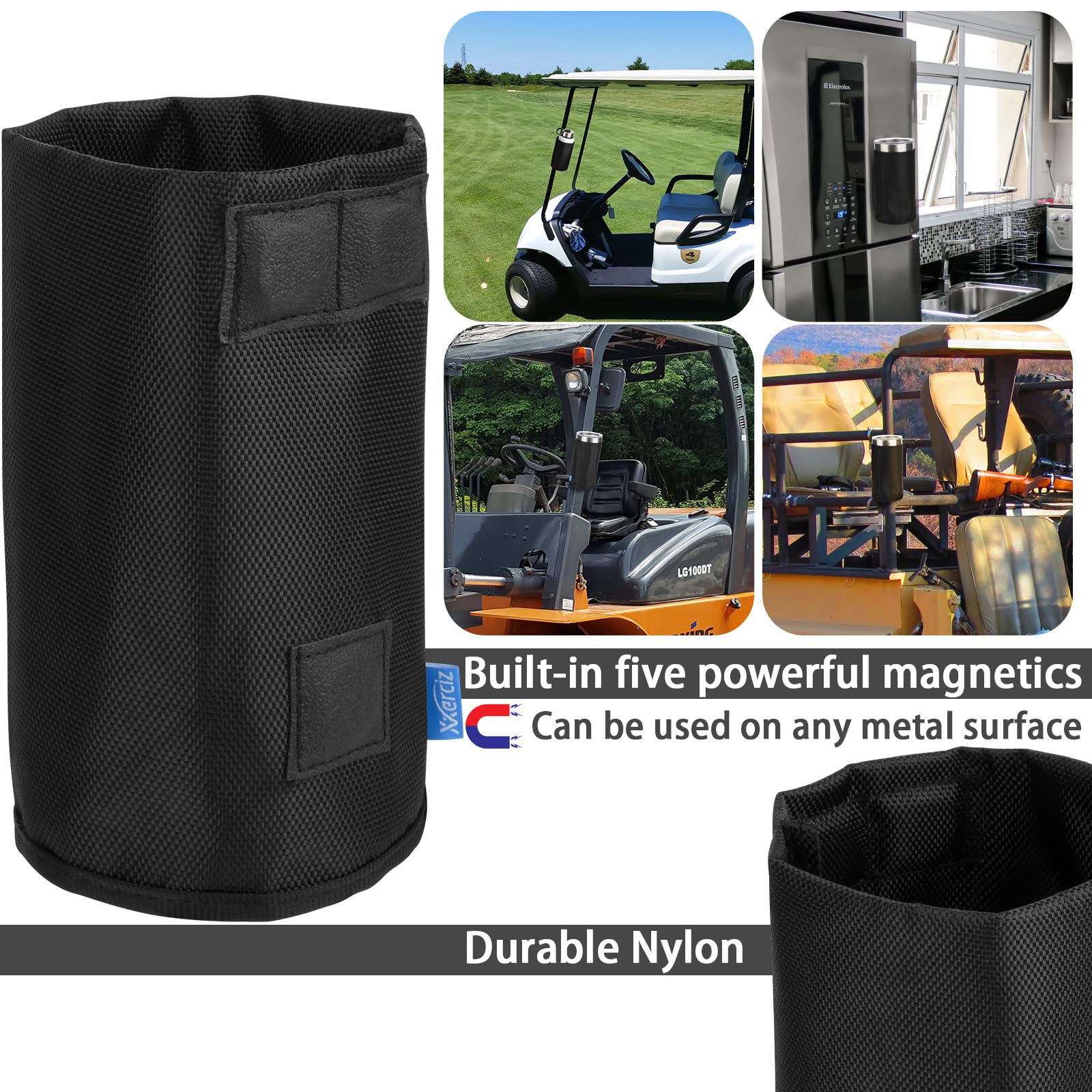 Xxerciz Magnetic Cup Holder For Golf Cart Organizer Rangefinder Holder Mount Drink Bottle Holder Toolbox Forklift Tractor Bus La