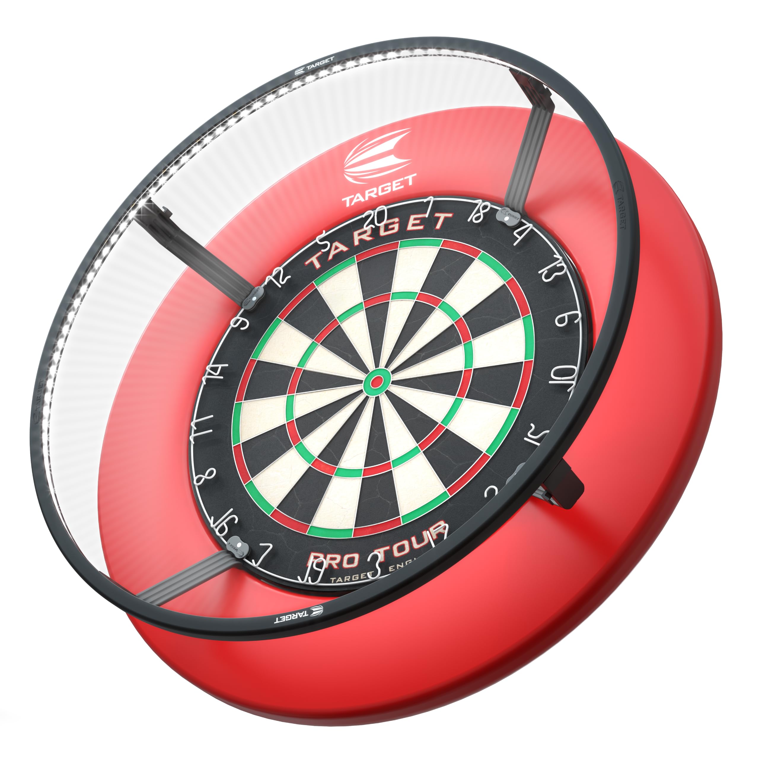 Target Darts Corona Vision Dartboard Lighting System, Black Frame | White LED Dart Board Surround Ring Light with Magnetic Feet 