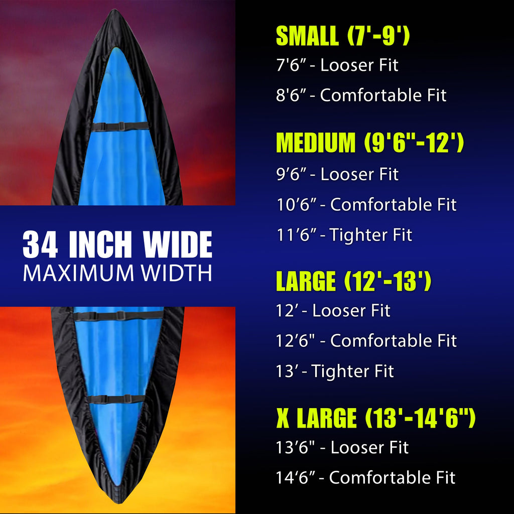 Best Marine And Outdoors Kayak Cover, Extra Thick 600D, Indoor Outdoor Storage, Sup Paddle Boards & Kayak Storage Accessories, F