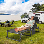 Slsy Sleeping Cots For Adults, 5-Position Folding Chaise Lounge Chairs Outdoor, Portable Folding Bed Cot Lounge Chair For Beach