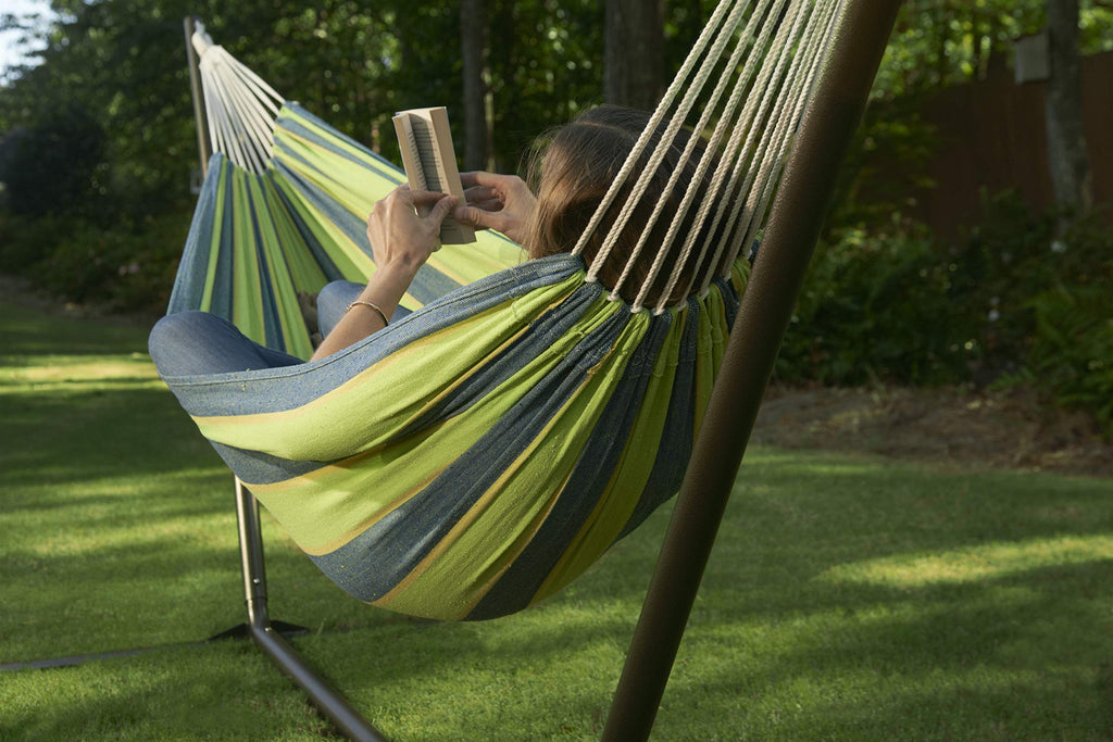 Ledmark Ind. Trekmate Breathable Cotton Fabric Canvas Single Person Brazilian Hammock,For Camping, Outdoors Gear, Backpack, Hiki