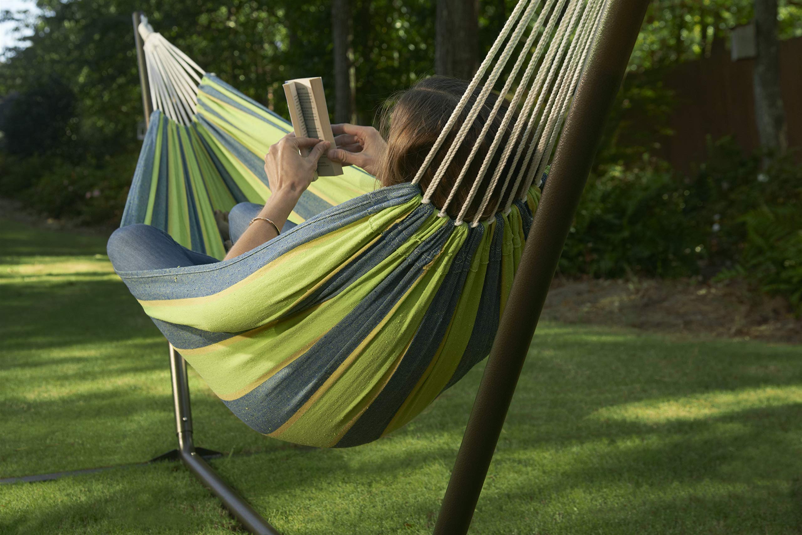Ledmark Ind. Trekmate Breathable Cotton Fabric Canvas Single Person Brazilian Hammock,For Camping, Outdoors Gear, Backpack, Hiki