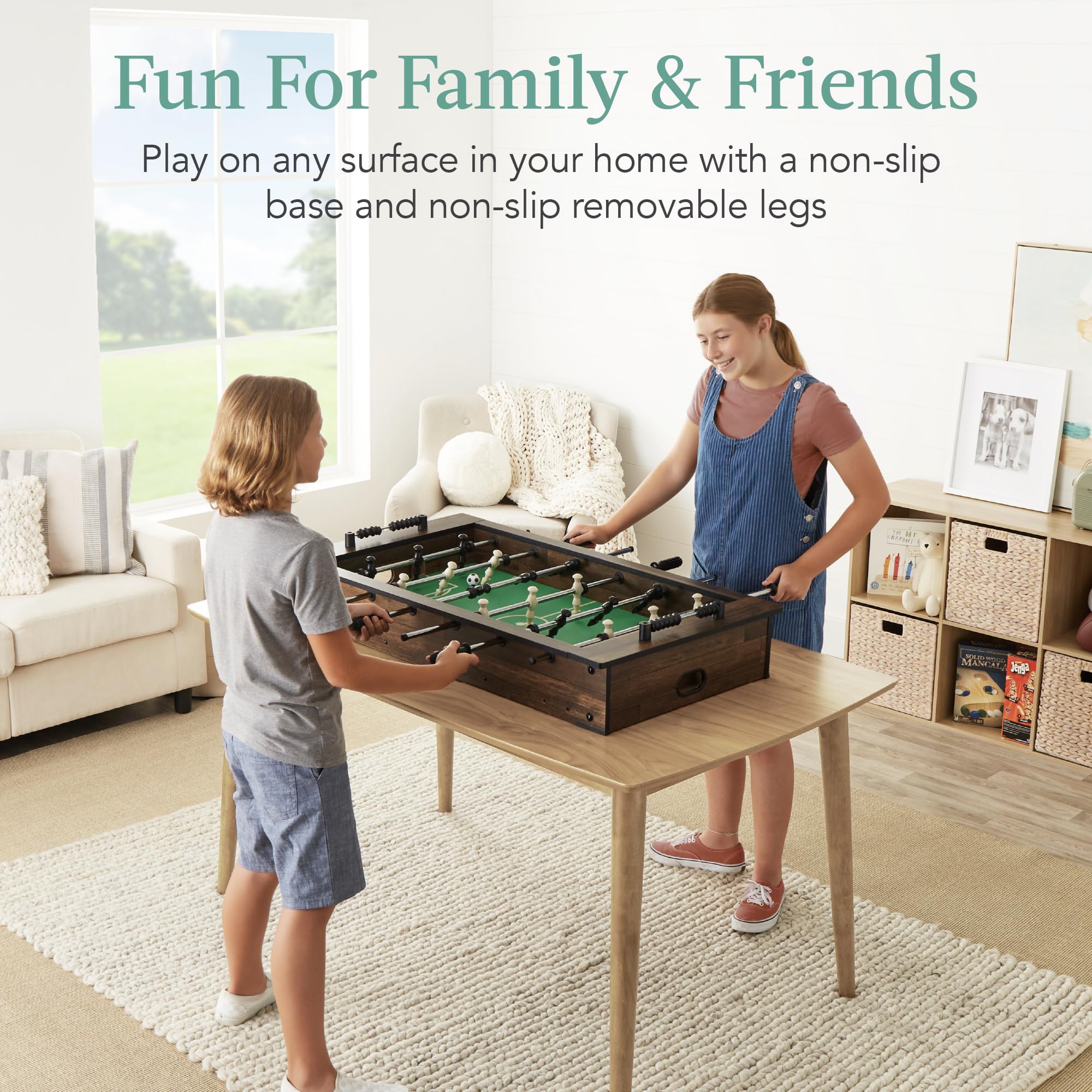 Best Choice Products 40In Tabletop Foosball Table, Compact Mini Arcade Table Hand Soccer For Kids And Adults, Home, Game Room W/