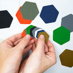 GEAR AID Tenacious Tape Hex - 2.5    & 1.5    Repair Patches (8 Patches: Four 2.5    & Four 1.5   , Clear/Black) - Peel-and-Stic