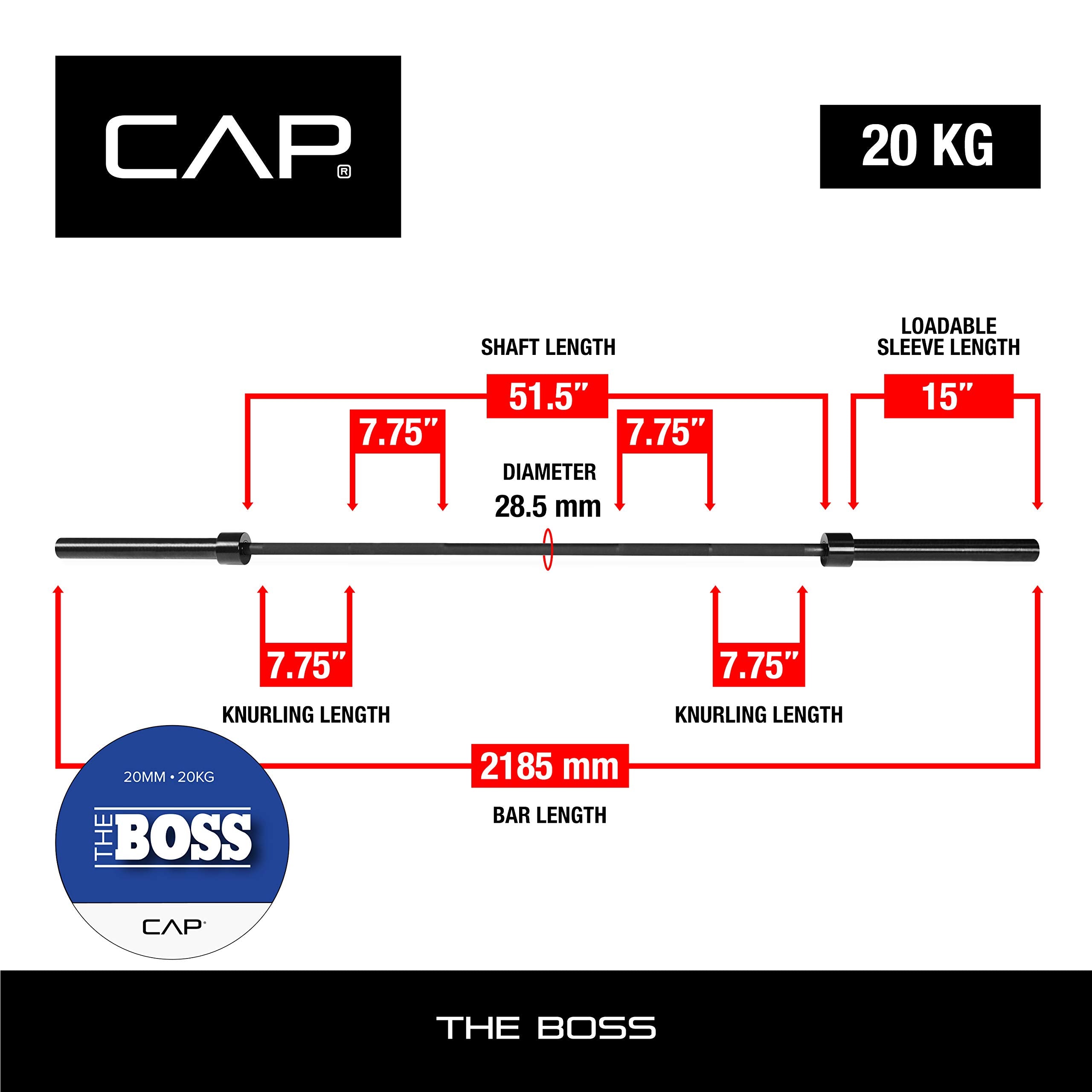 Cap Barbell The Boss Olympic Power Bar