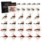 Goture Fly Fishing Flies,30Pcs Fly Fishing Lures,Dry,Wet,Streamers Nymphs Flies Assortment Kit For Bass Trout Panfish Salmon Fis
