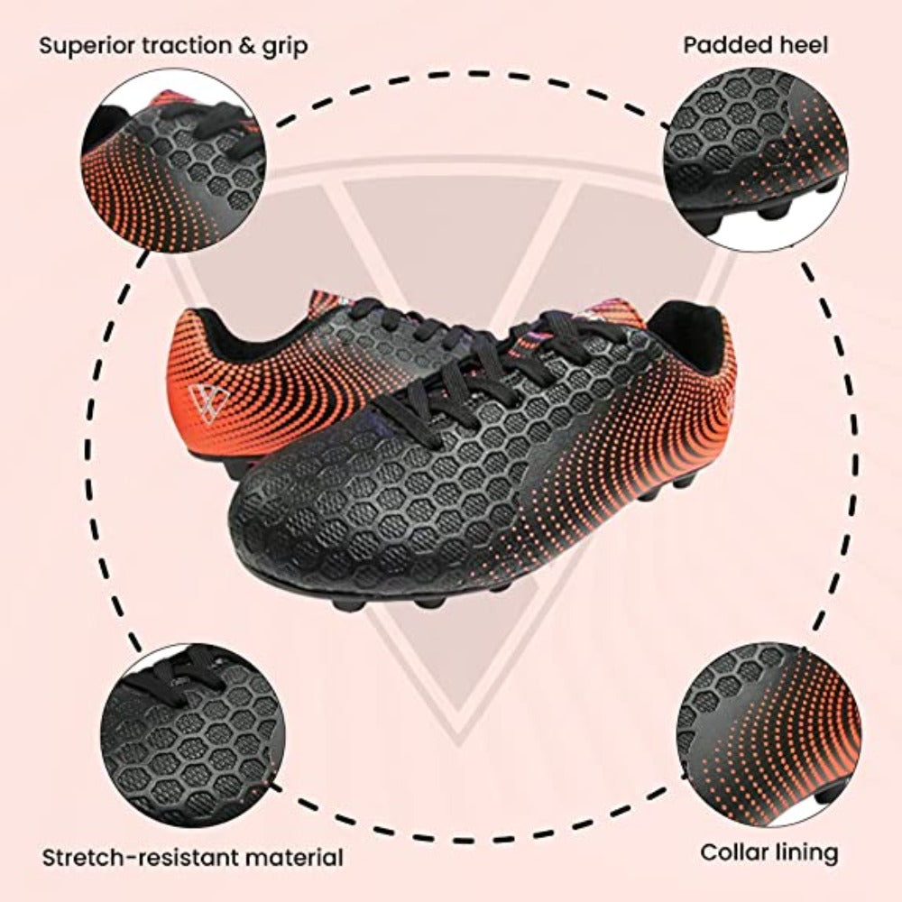 Vizari Stealth Firm Ground Soccer Shoes – Black/Orange