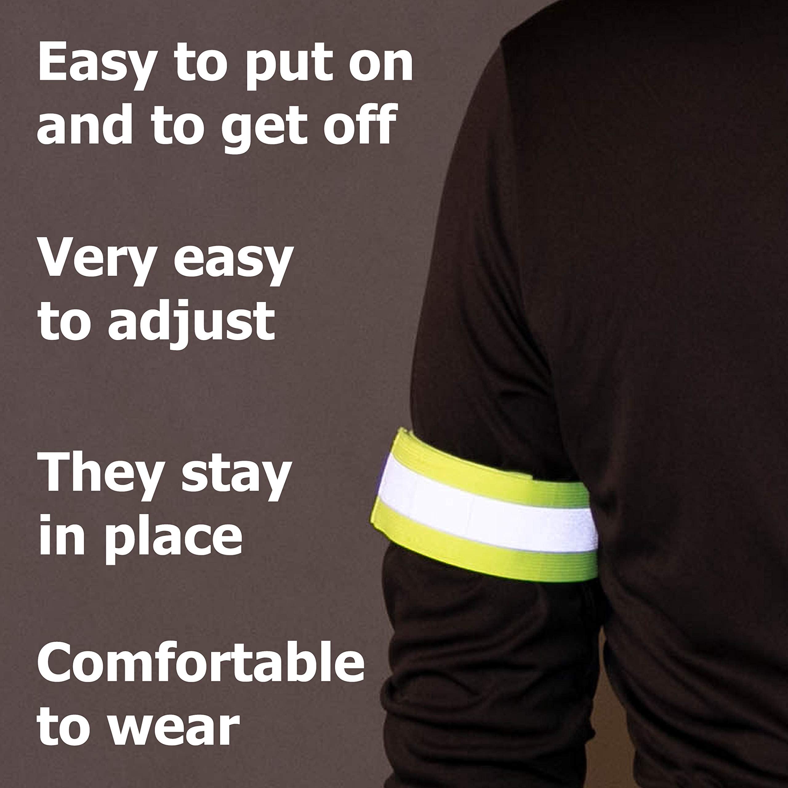Hivisible Reflective Bands For Night Walking Reflective Arm Bands For Runners Reflective Wristbands Reflective Ankle Bands Cycli