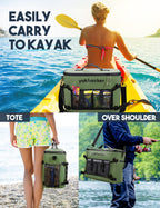 Yakhacker Kayak Cooler Bag, Waterproof Seat Back Cooler With Lawn-Chair Style Seats, Kayak Accessories Portable Ice Chest Cooler