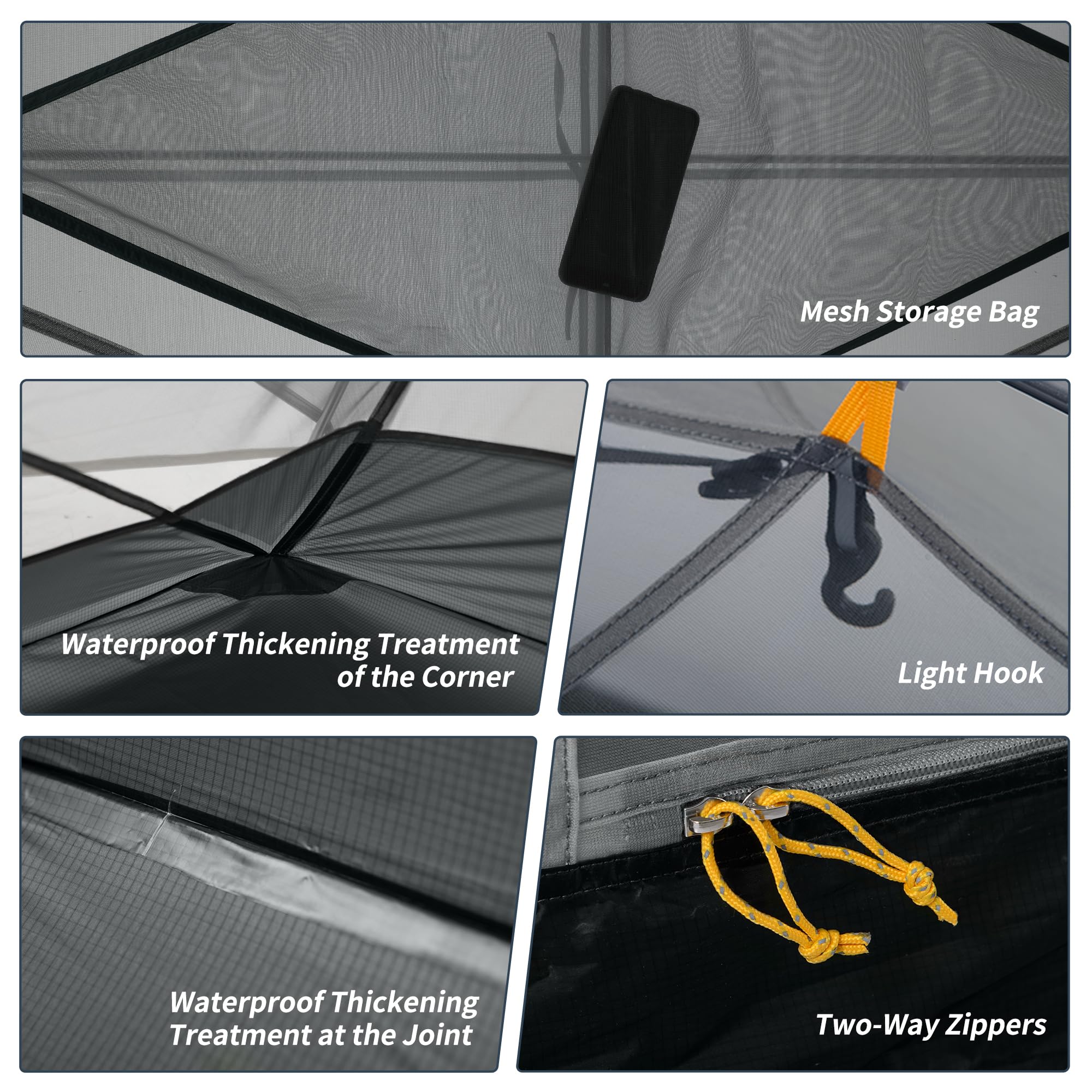 Naturehike Mongar 2 Person Backpacking Tent, 3 Season Camping Tent,Double Layer Free Standing Two Person Tents For Camping Hikin