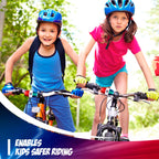 Kids Tech Bike Led Light - Police Sound Light Electronic Horn - Bicycle Siren, 5 Led Light 4 Sounds Trumpet, Warning Safety Ligh