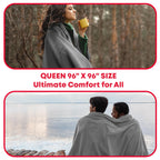Military Wool Blanket - 95% Wool, Washable, Perfect For Outdoors, Camping, Picnics, Travel, Car & Bushcraft Emergency Blanket, 9