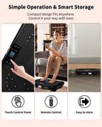 ROTAI Vibration Plate Exercise Machine for Lymphatic Drainage Massager & Weight Loss, Shake Plate 400 lbs Capacity, Whole Body V