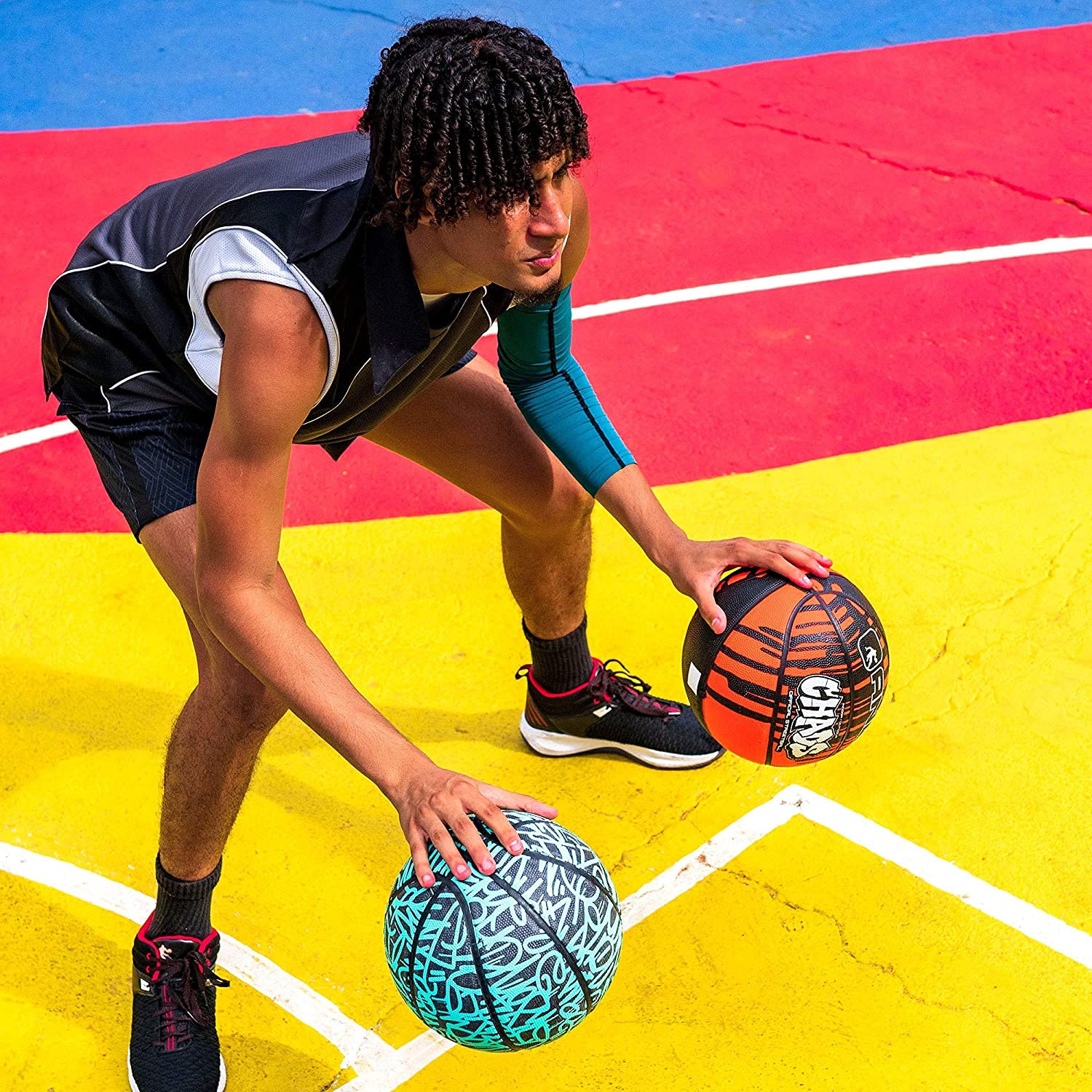 And1 Chaos Rubber Basketball: Game Ready, Office Regulation Size (29.5   ) Streetball, Made For Indoor/Outdoor Basketball Games-