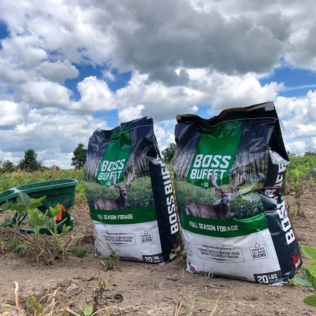 Boss Buck Boss Buffet Full Season Forage Supplemental Deer Attractant | Versatile Nutritious Food Plot Seed Mix For Deer