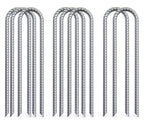 Ok5Star 8-Pack Trampoline Wind Stakes 16 Inch U Shaped Rebar Ground Stakes Galvanized Ground Anchors For Trampoline Security