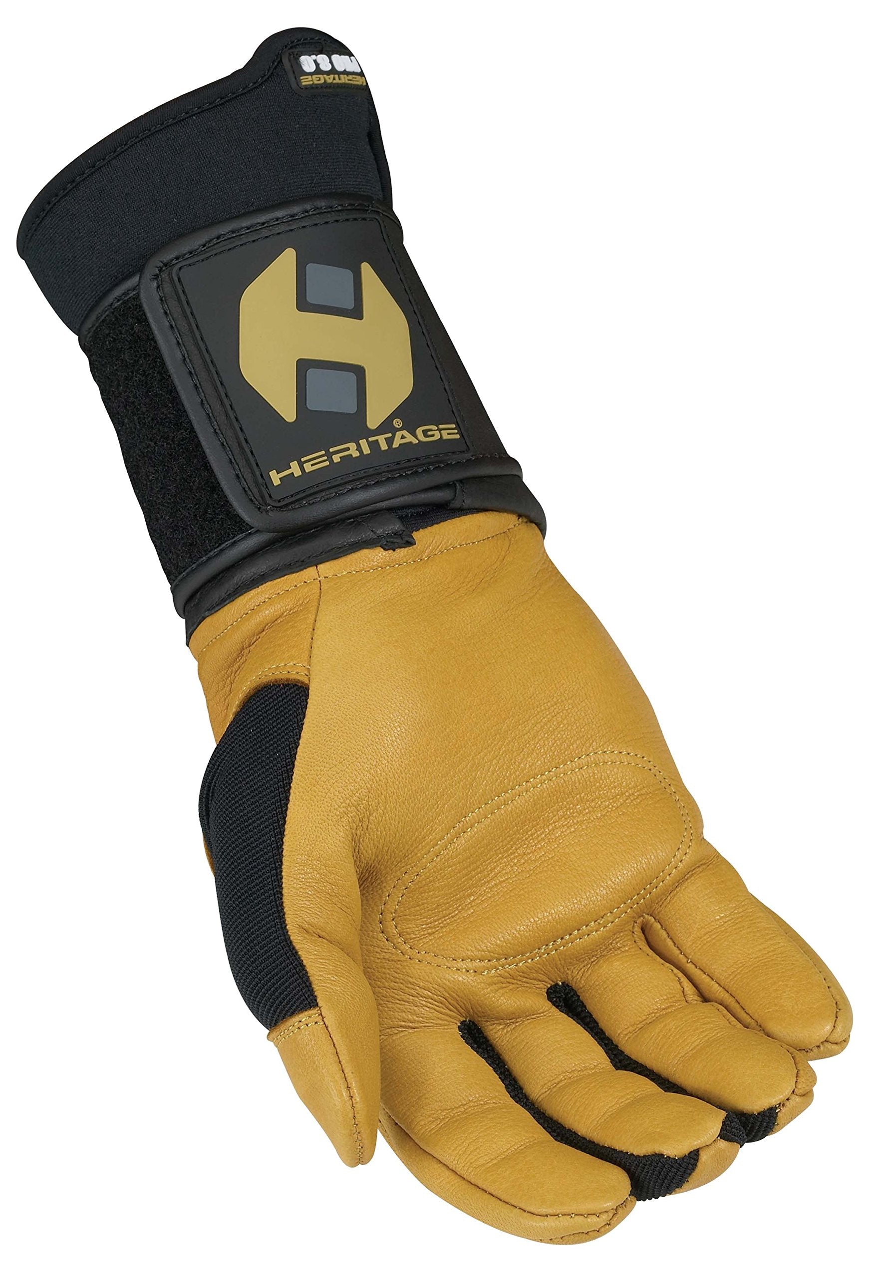 Heritage Pro 8.0 Bull Riding Gloves, Size 8, Natural Tan