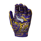 Wilson Nfl Stretch Fit Football Gloves - Youth, Minnesota Vikings