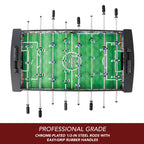 Hathaway Playoff 4 Foosball Table, Soccer Game For Kids And Adults With Ergonomic Handles, Analog Scoring And Leg Levelers, Blac