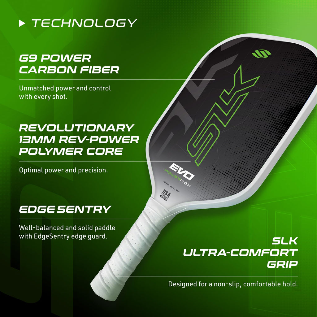 Selkirk Sport Slk Evo Power Max Pickleball Paddle By Selkirk Sport | G9 Power Carbon Fiber Pickleball Paddle With Spinflex Surfa